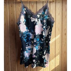 Victoria's Secret Colorful Floral Lace Print Camisole Tank Top X-Large Lingerie